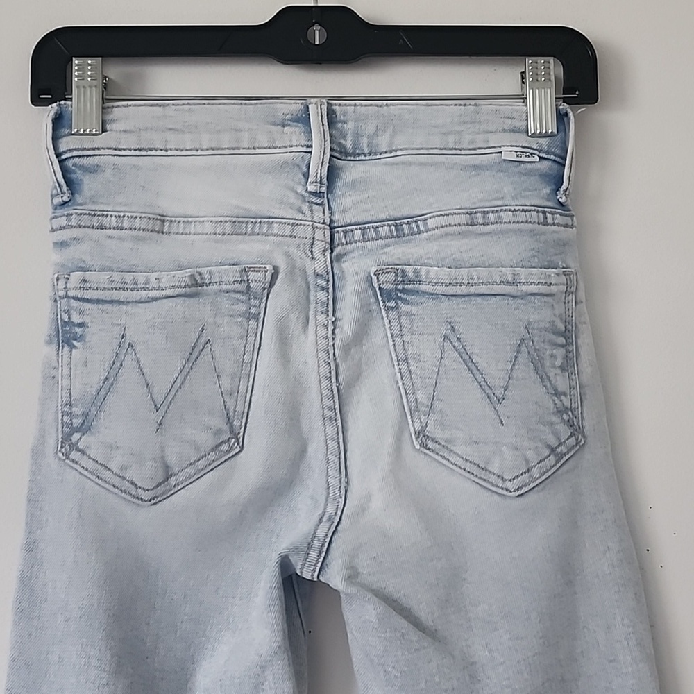 Mother The Insider Crop Step Fray Jeans In Smooth Sailing Size 24 - Picture 12 of 16